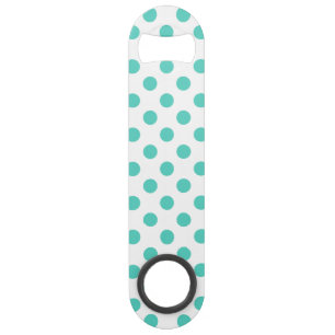 Turquoise polka dots speed flessenopener