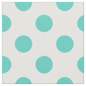 Turquoise polka dots stof (Close Up)