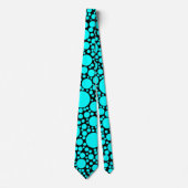 Turquoise Polka Dots Stropdas (Voorkant)