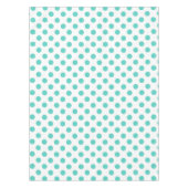 Turquoise polka dots tafelkleed (Voorkant)