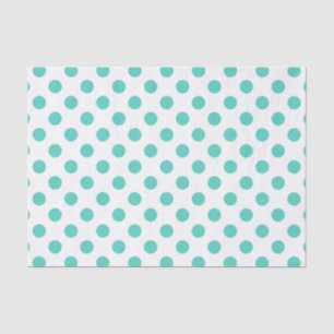 Turquoise polka dots tissuepapier