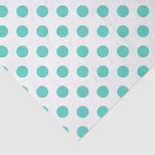 Turquoise polka dots tissuepapier (Detail)
