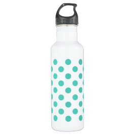 Turquoise polka dots waterfles