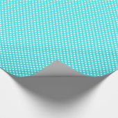 Turquoise Polka Dots Wrapping Paper Cadeaupapier (Hoek)