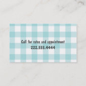 Turquoise Poodle Dog Groomer Visitekaartje (Achterkant)