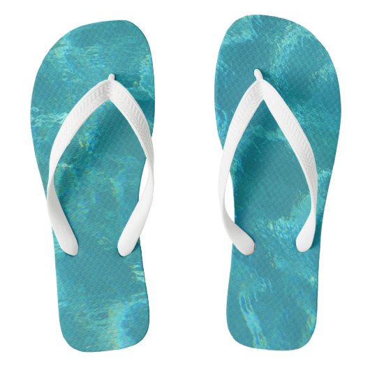 Turquoise Pool Water Teenslippers (Voetbed)