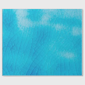 Turquoise porcelain craquelure met scheurglazuur cadeaupapier (Vlak)