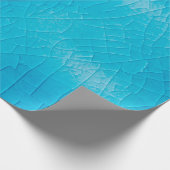 Turquoise porcelain craquelure met scheurglazuur cadeaupapier (Hoek)
