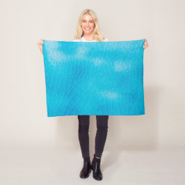 Turquoise porcelain craquelure met scheurglazuur fleece deken