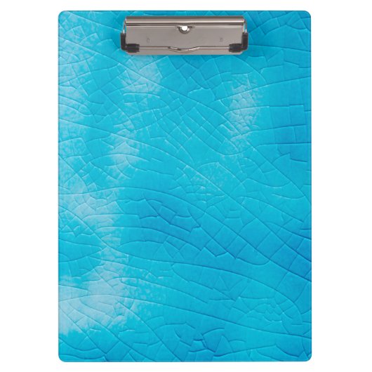 Turquoise porcelain craquelure met scheurglazuur klembord (Voorkant)