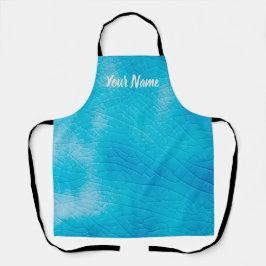 Turquoise porcelain craquelure met scheurglazuur schort