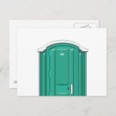 Turquoise Portable Toilet Briefkaart (Voorkant / Achterkant)