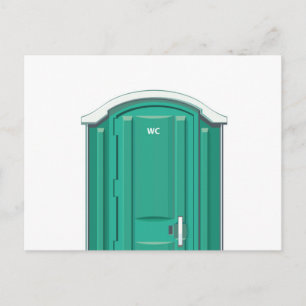 Turquoise Portable Toilet Briefkaart
