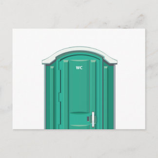 Turquoise Portable Toilet Briefkaart