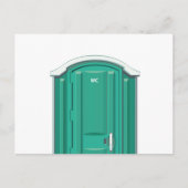 Turquoise Portable Toilet Briefkaart (Voorkant)