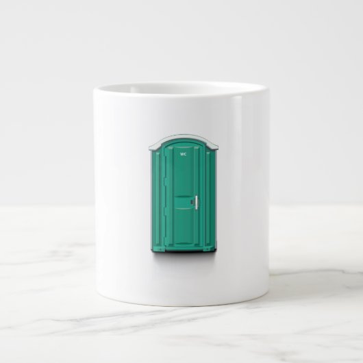 Turquoise Portable Toilet Grote Koffiekop (Voorkant)