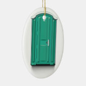 Turquoise Portable Toilet Keramisch Ornament (Rechts)