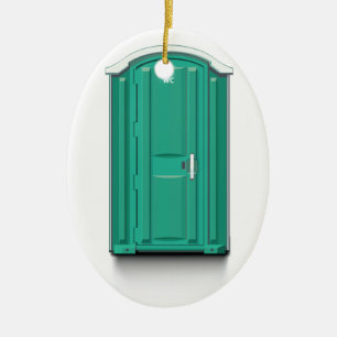 Turquoise Portable Toilet Keramisch Ornament