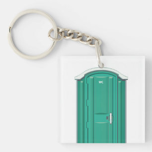 Turquoise Portable Toilet Sleutelhanger