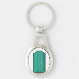 Turquoise Portable Toilet Sleutelhanger