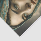 Turquoise portret decoupage tissuepapier (Detail)