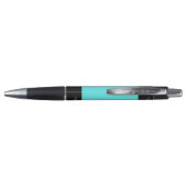 Turquoise Potlood Wrap Monogram Naam Pen (Achterkant)