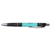 Turquoise Potlood Wrap Monogram Naam Pen (Bodem)