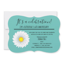 Turquoise Pretty Little Daisy 50ste huwelijksverja