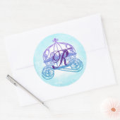 Turquoise Princess Carriage Stickers (Envelop)