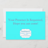 Turquoise Princess Crown Carriage Birthday Party Kaart (Achterkant)