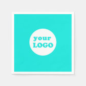 Turquoise Professionele Custom Business Logo Servet (Voorkant)