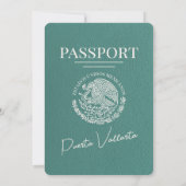 Turquoise Puerta Vallarta Passport bruiloft Kaart (Achterkant)