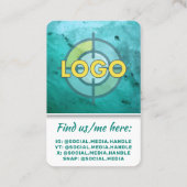 Turquoise Punch Kaarten voor Salons Spas Massage Klantenkaartje (Achterkant)