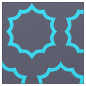 Turquoise puntige stercirkel stof (Close Up)