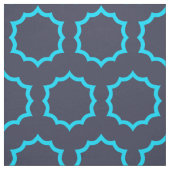 Turquoise puntige stercirkel stof (Swatch)