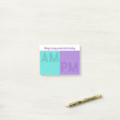 Turquoise Purple Things To Do Today AM / PM Post-it® Notes (Op bureau)