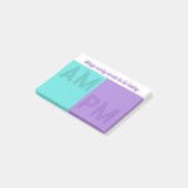 Turquoise Purple Things To Do Today AM / PM Post-it® Notes (Schuin)