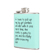 Turquoise Put Big Girl Panties Name personaliseren Heupfles (Links)