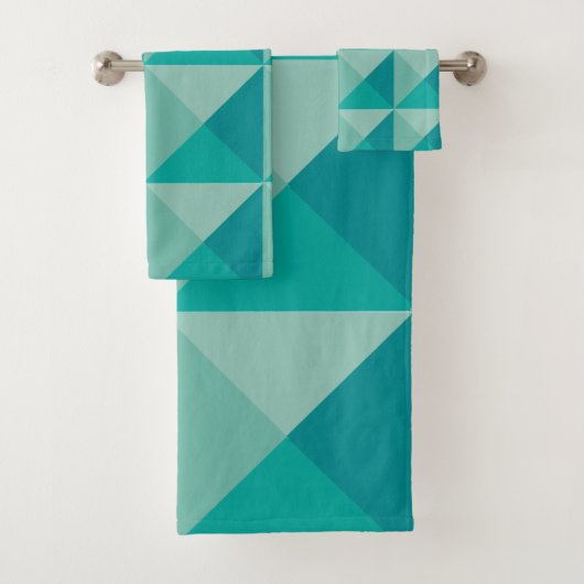 Turquoise Pyramids Bad Handdoek (Insitu)