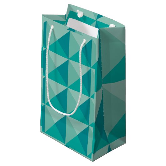 Turquoise Pyramids Klein Cadeauzakje (Voorkant Gekanteld)