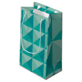 Turquoise Pyramids Klein Cadeauzakje (Achterkant Gekanteld)