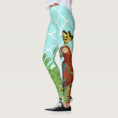 Turquoise Quartrefoil Parrot and Butterfly Leggings (Links)