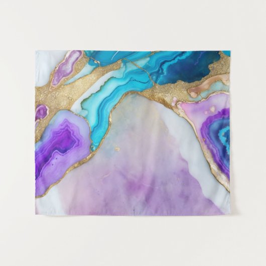 Turquoise Quartz Marble Wallpaper Wandkleed (Voorkant (horizontaal))