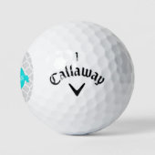 Turquoise Quatrefoil Persoonlijke Golf Balls Golfballen (Logo)