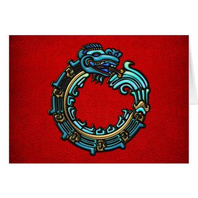 Turquoise Quetzalcoatl (Voorkant Horizontaal)