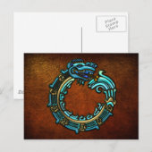 Turquoise Quetzalcoatl Briefkaart (Voorkant / Achterkant)