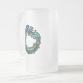 Turquoise Quetzalcoatl Matglas Bierpul (Voorkant links)