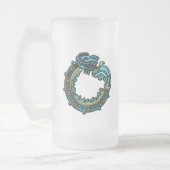 Turquoise Quetzalcoatl Matglas Bierpul (Links)