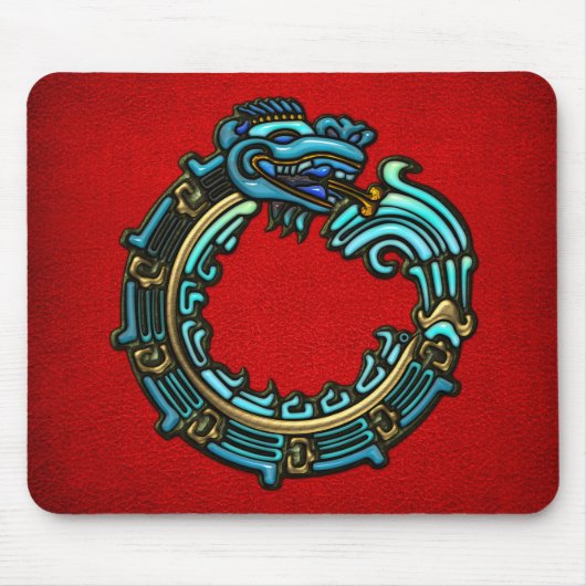 Turquoise Quetzalcoatl Muismat (Voorkant)