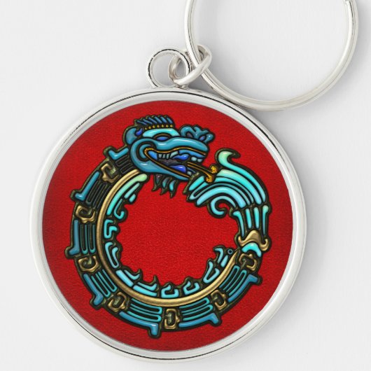 Turquoise Quetzalcoatl Sleutelhanger (Voorkant)